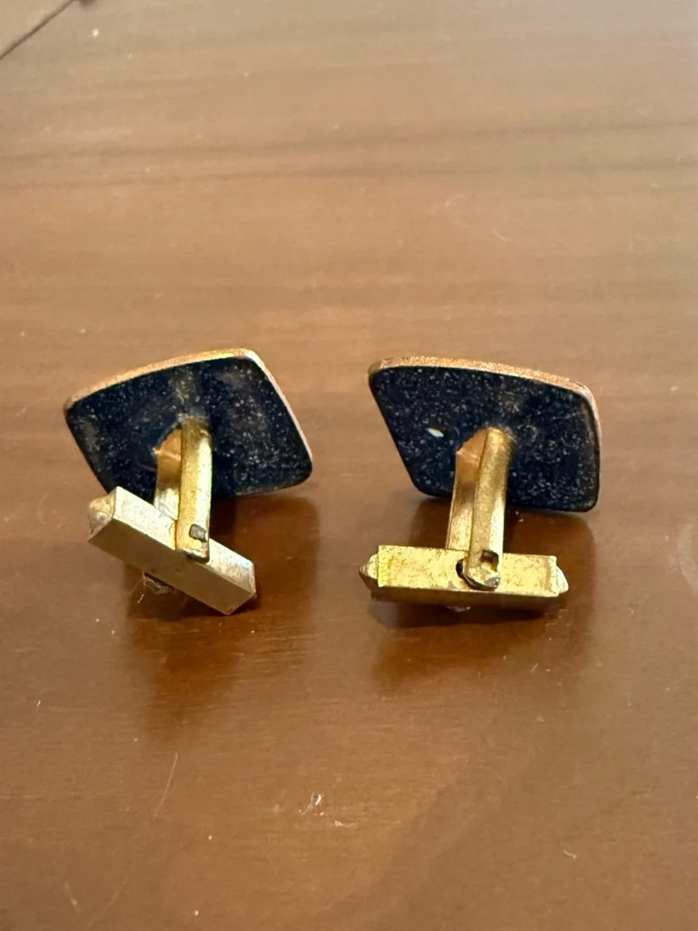 Red Enamel Geometric cuff links
